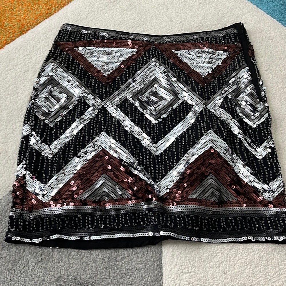 COPY - H&M black sequined mini skirt. Size 6